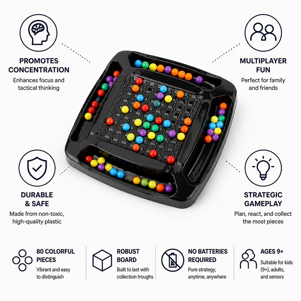 Strategy Board Game Tactical Duel 80 Colorful Pieces