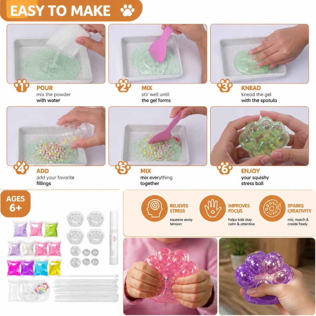 Stress Ball Making Kit DIY Sensory Craft for Kids
