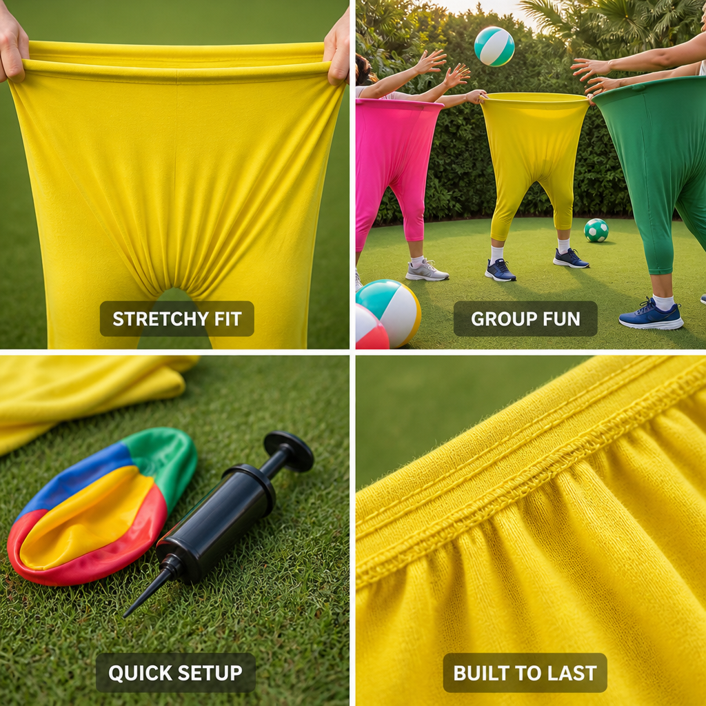 Stretchy One-Size Wearable Ball-Catcher Pants (Balls & Pump Included)