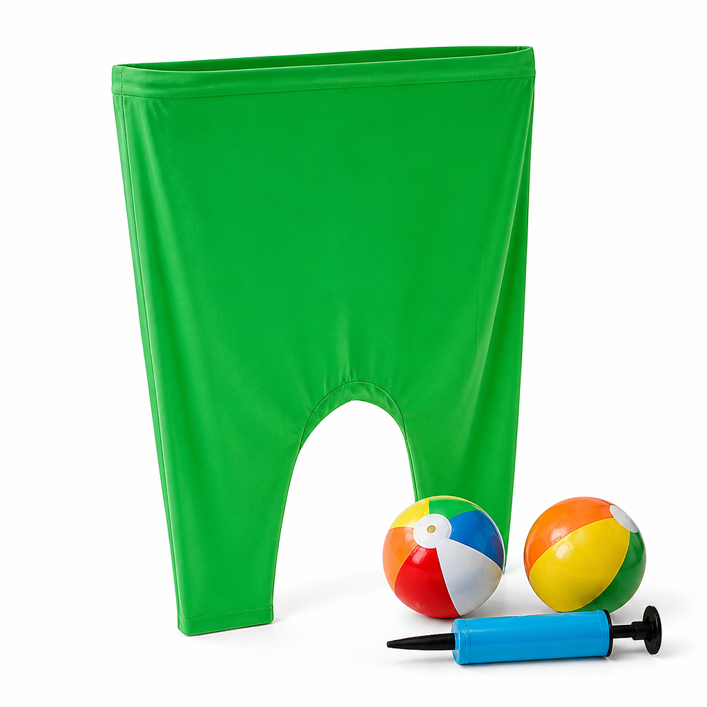 Stretchy One-Size Wearable Ball-Catcher Pants (Balls & Pump Included)