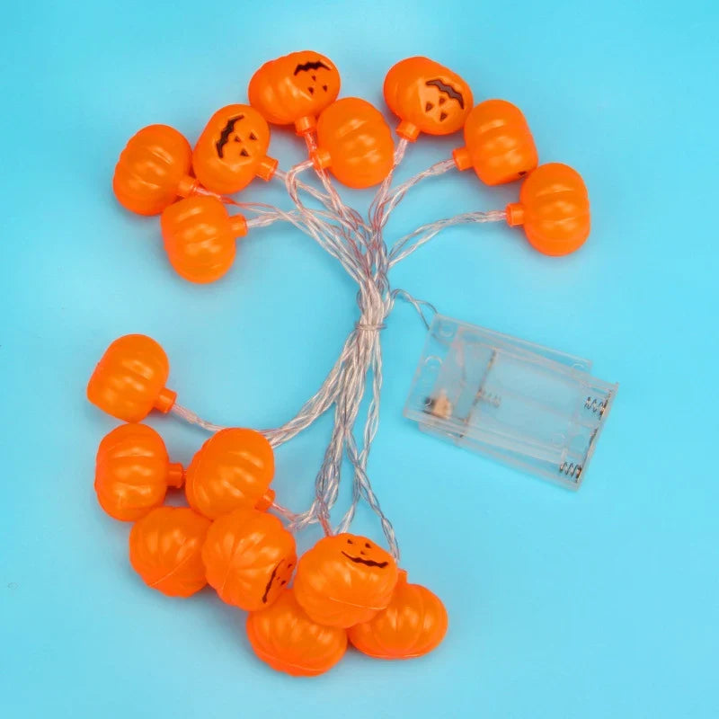 String Lights Battery-Powered Jack-O-Lantern Indoor & Outdoor