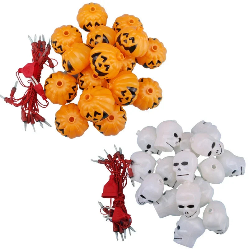 String Lights Battery-Powered Jack-O-Lantern Indoor & Outdoor