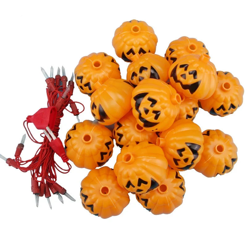 String Lights Battery-Powered Jack-O-Lantern Indoor & Outdoor