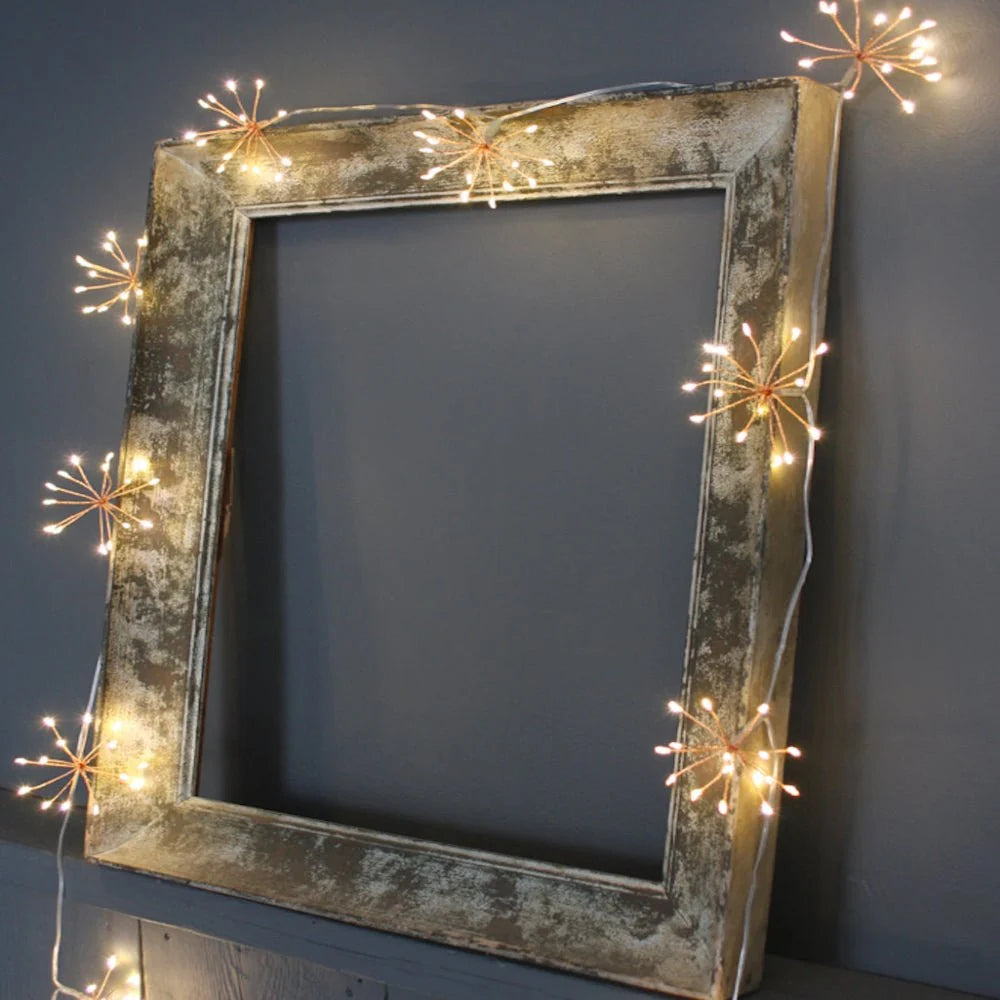 String Lights Copper Starburst Warm White LEDs