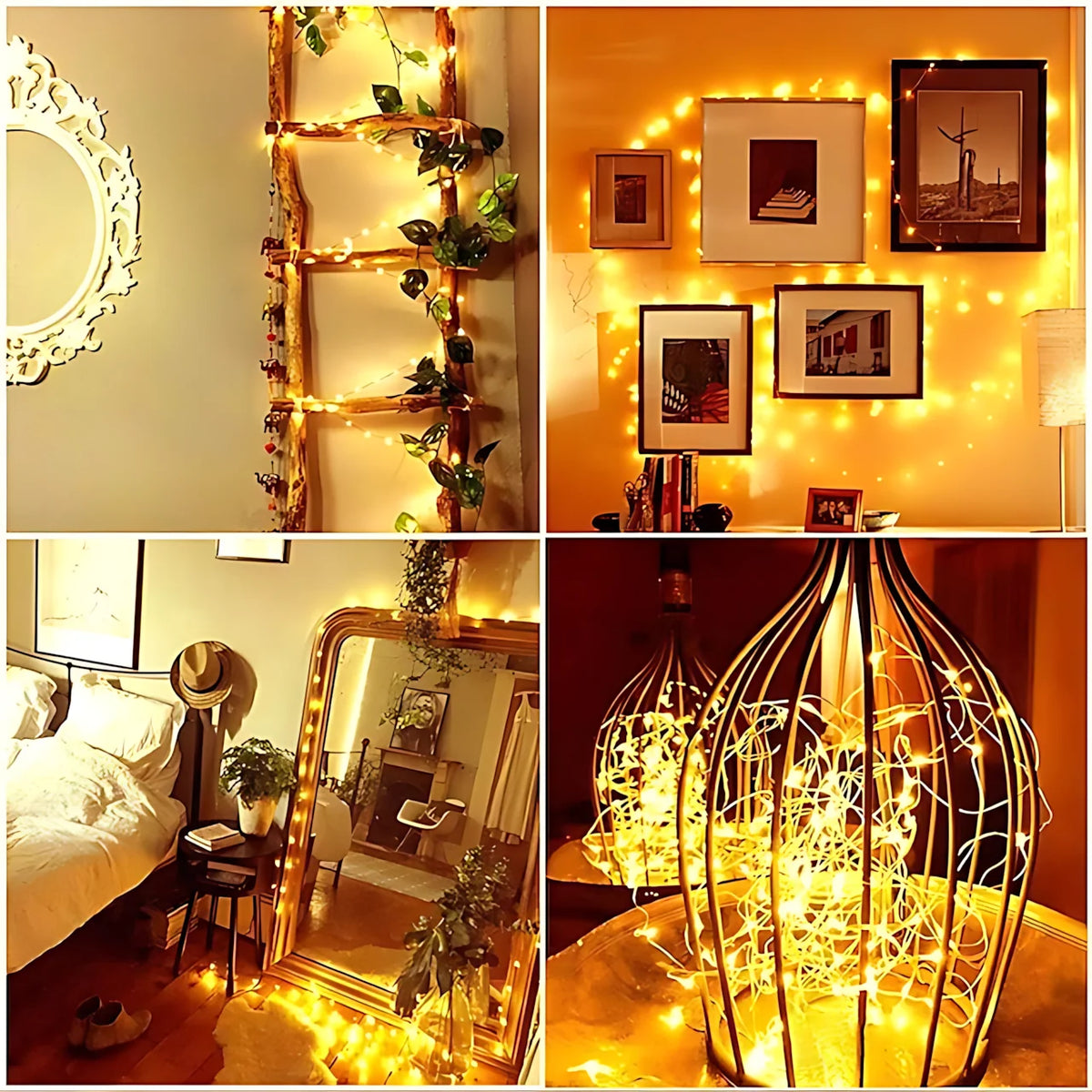 String Lights Flexible Wire Waterproof Set of 100