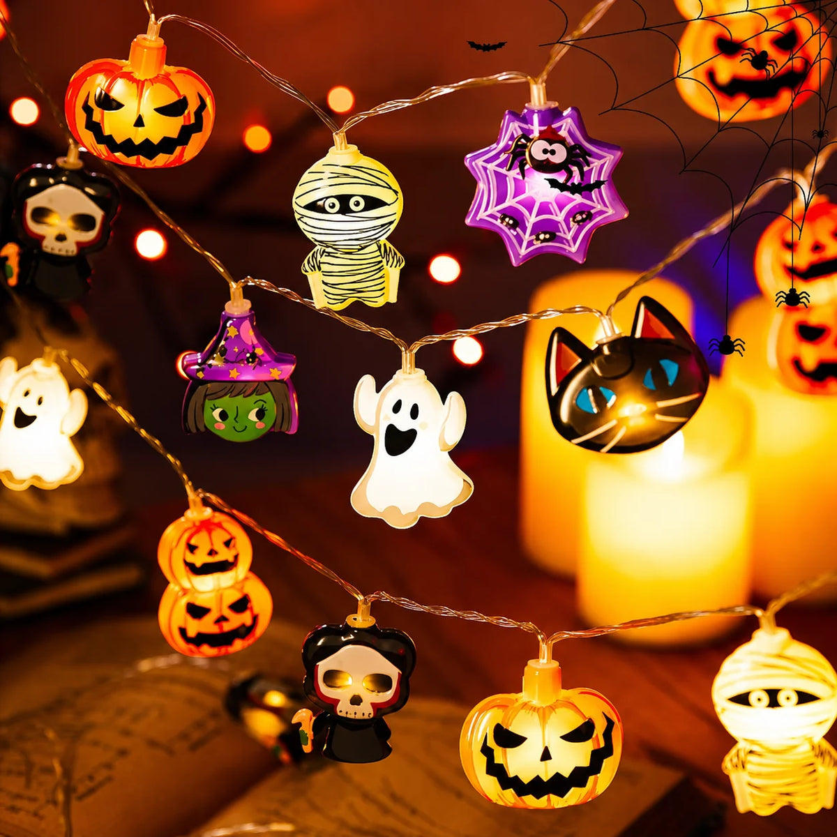 String Lights Pre-Shaped Halloween LED