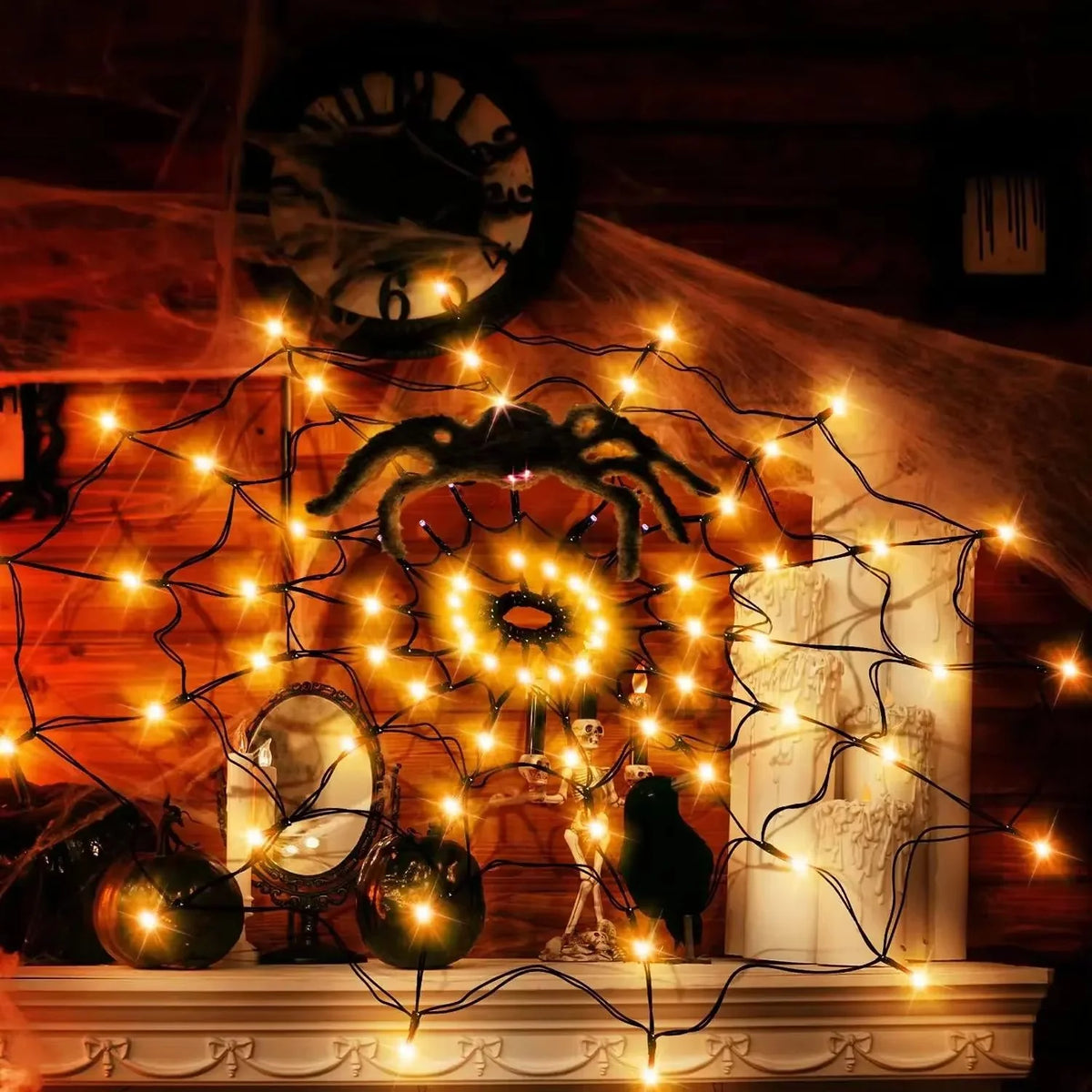 String Lights Spiderweb Design Flexible LED Indoor & Outdoor