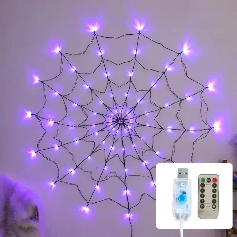 String Lights Spiderweb Design Flexible LED Indoor & Outdoor