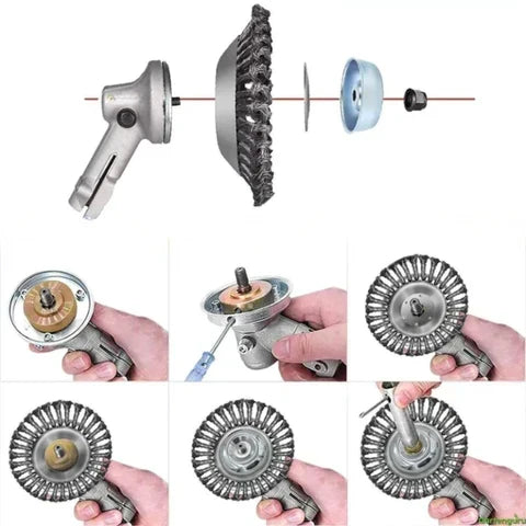 String Trimmer Head Steel Wire Universal Adapter Kit