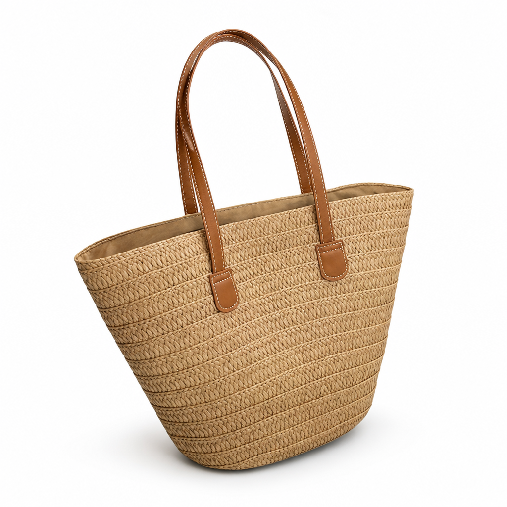 Structured Sustainable Handbag With Ergonomic Handles