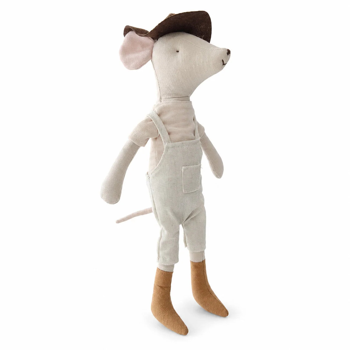 Stuffed Animal Doll Cotton-Linen Embroidered Details