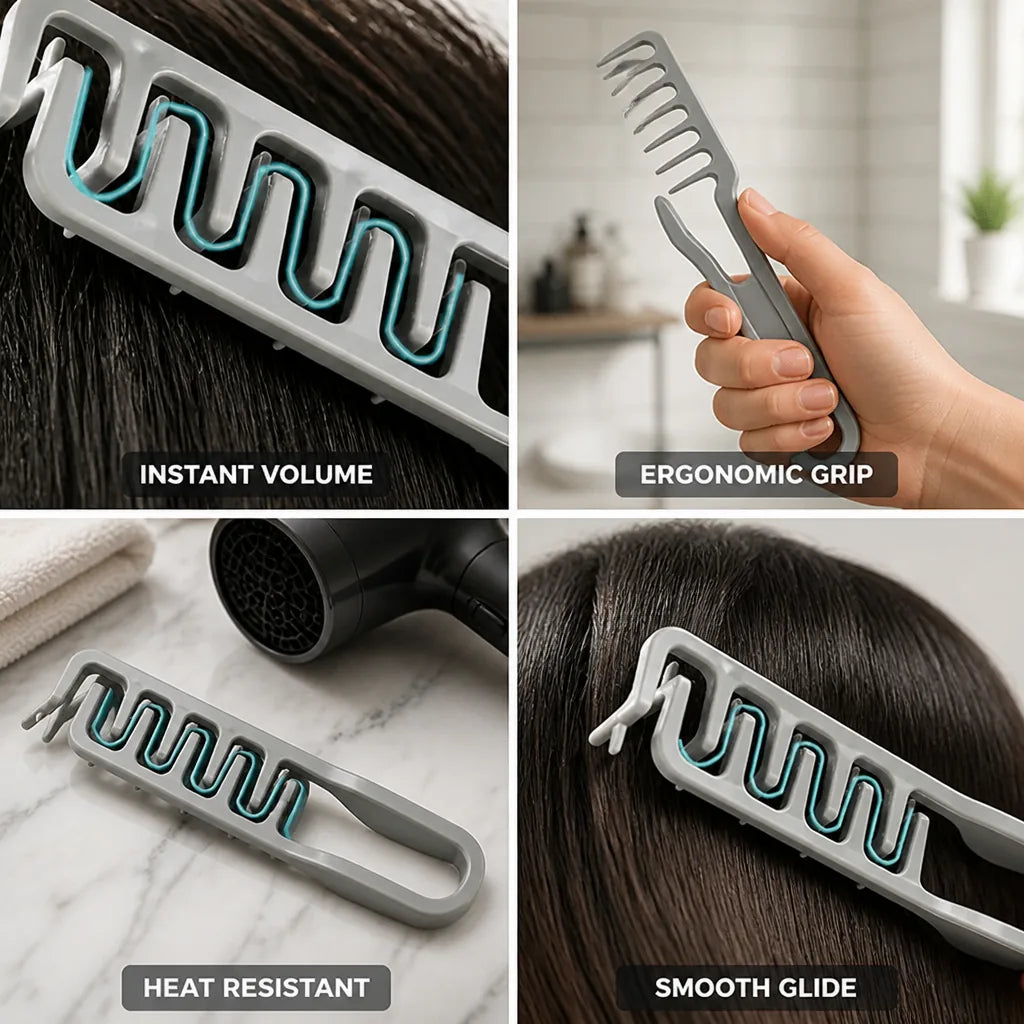 Styling Comb Instant Volume Heat-Resistant Ergonomic Grip