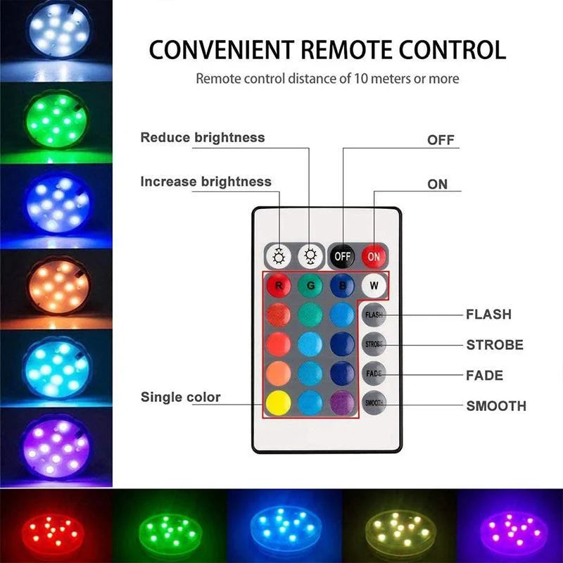 Submersible Pool Light Color-Changing Remote-Controlled IP68