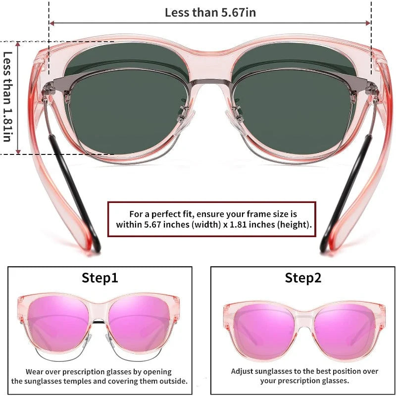 Sunglasses Fit-Over Prescription Polarized UV400 Protection