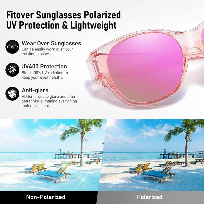 Sunglasses Fit-Over Prescription Polarized UV400 Protection