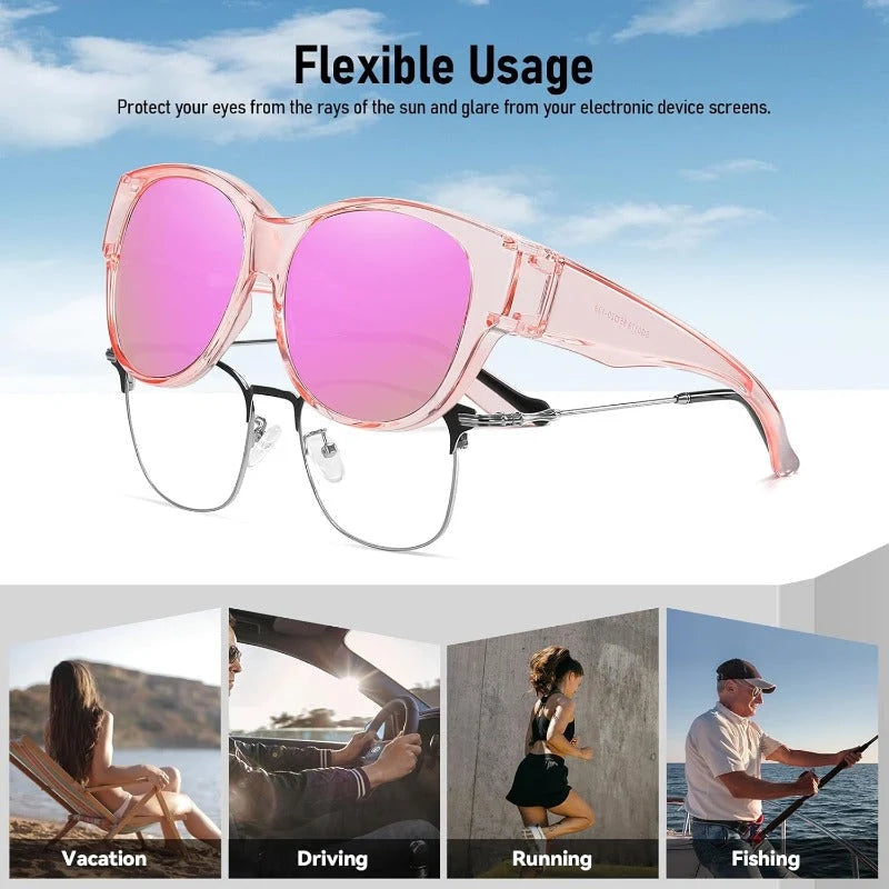 Sunglasses Fit-Over Prescription Polarized UV400 Protection