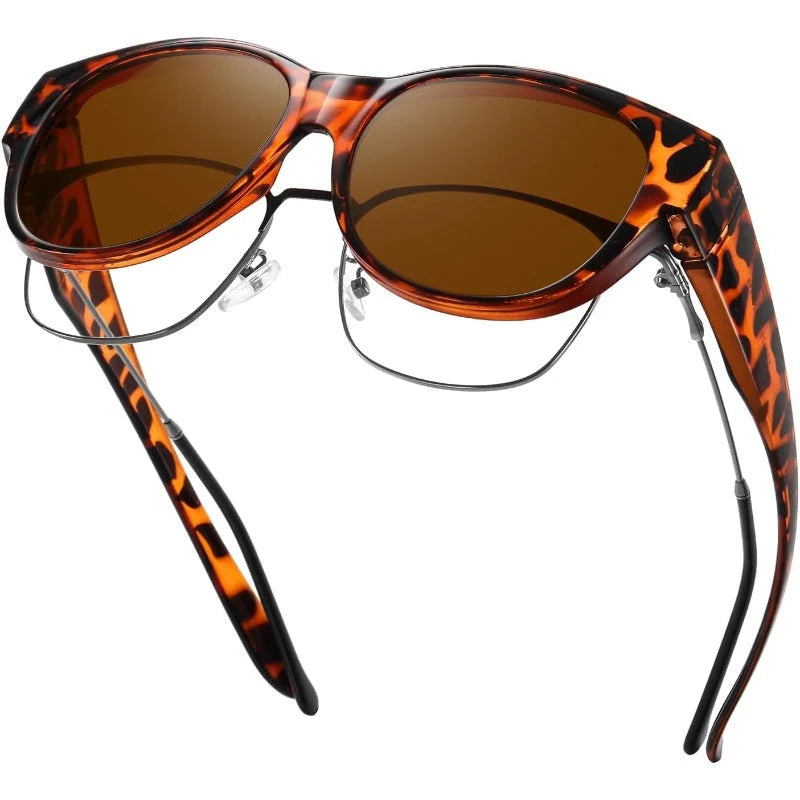 Sunglasses Over Glasses Polarized UV400 Cat-Eye Design