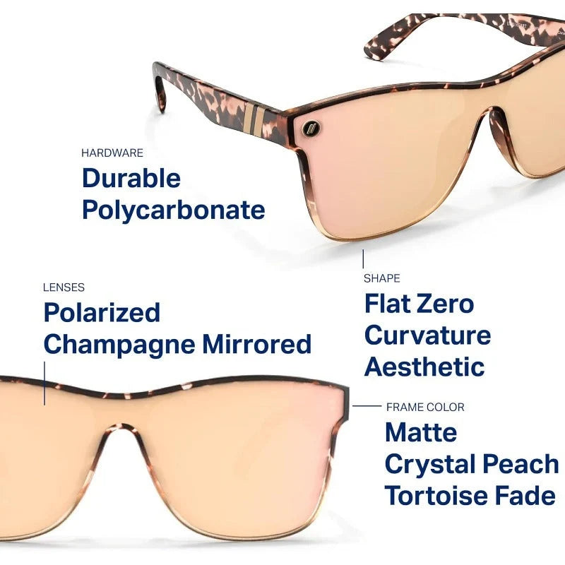 Sunglasses Square Flat-Top Polarized UV400 Protection