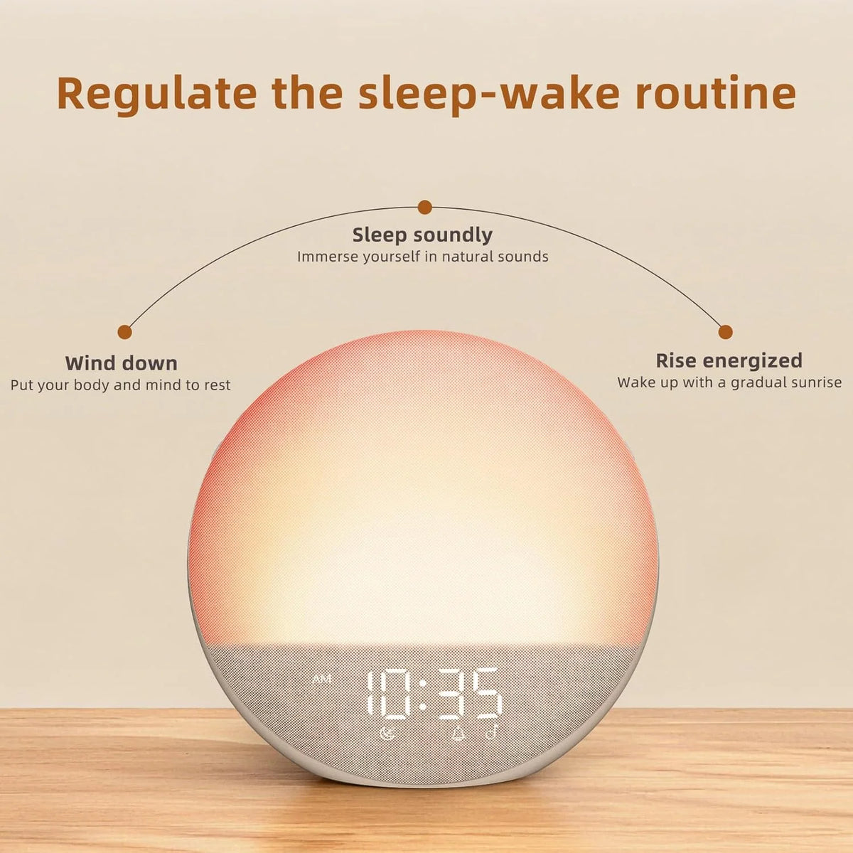 Sunrise Alarm Clock Gradual Sunrise & Sunset Dimming