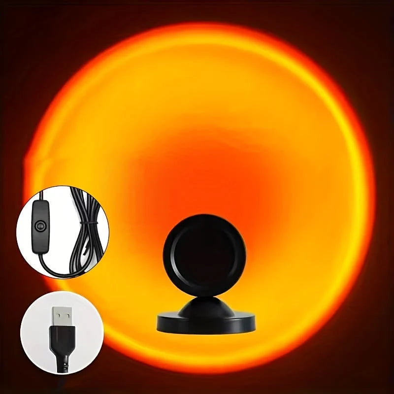 Sunset Projection Lamp Rotating & Tilting Head USB Powered