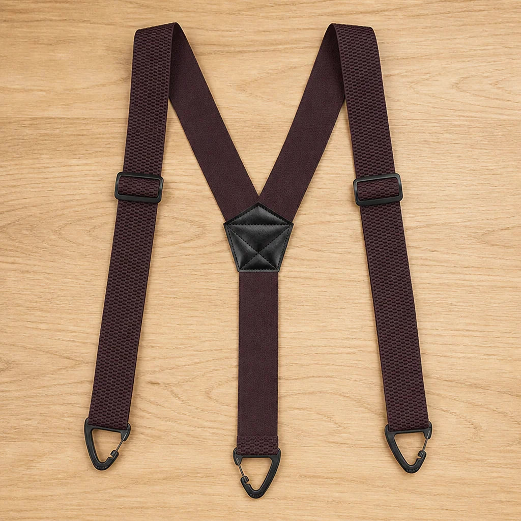 Suspenders Adjustable Elastic Straps Metal Hook Clips X or Y Back Style