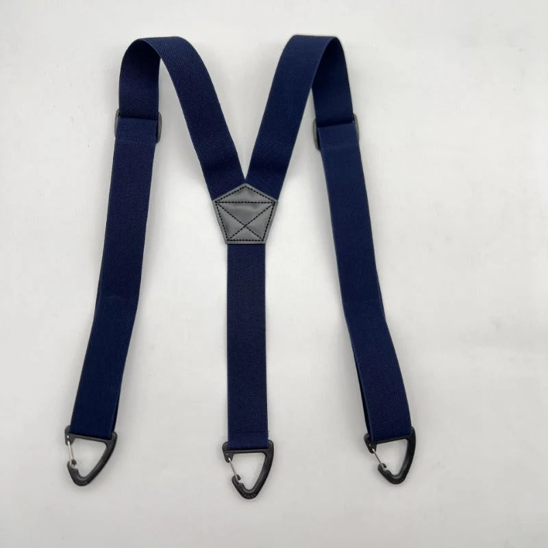Suspenders Adjustable Elastic with Locking Carabiner Hooks