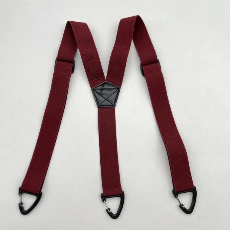 Suspenders Adjustable Elastic with Locking Carabiner Hooks