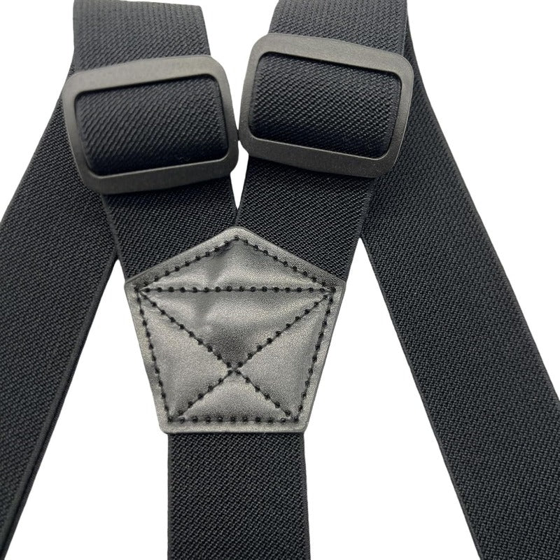 Suspenders Adjustable Elastic with Locking Carabiner Hooks