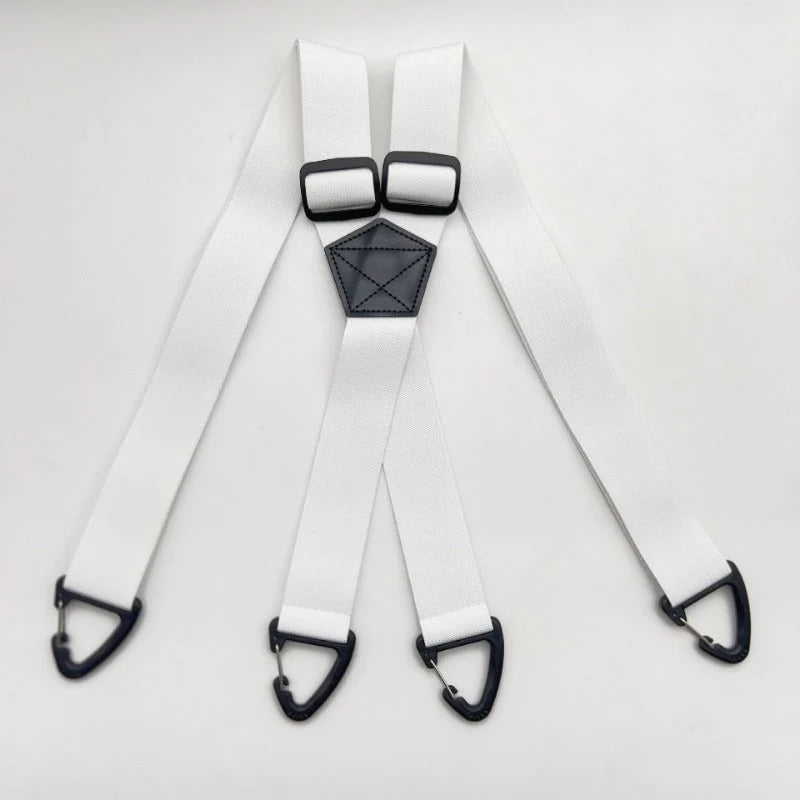 Suspenders Adjustable Elastic with Locking Carabiner Hooks