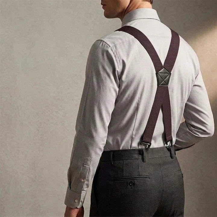 Suspenders Adjustable X or Y Style Metal Belt Loop Clips