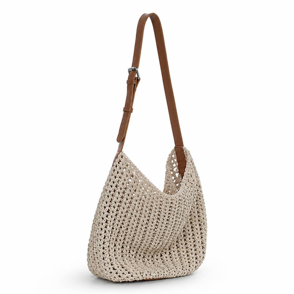 Sustainable Handcrafted Macramé Crossbody Bag (Adjustable Strap)