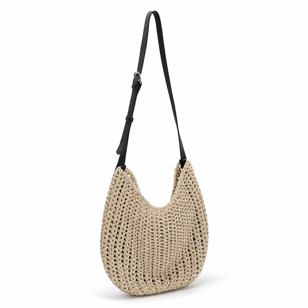 Sustainable Handcrafted Macramé Crossbody Bag (Adjustable Strap)