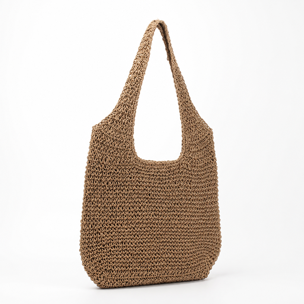 Sustainable Handmade Woven Handbag (Spacious Interior)
