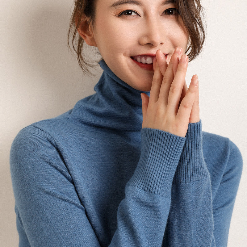 Sweater Slim Fit Turtleneck Shape-Retaining