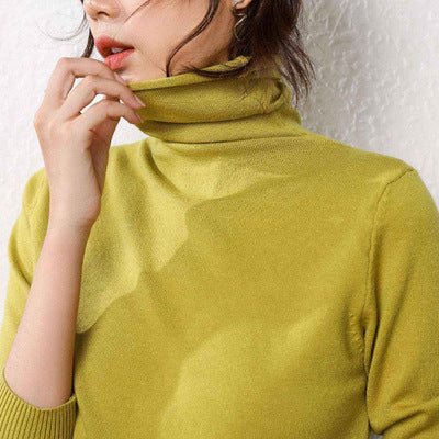 Sweater Slim Fit Turtleneck Shape-Retaining