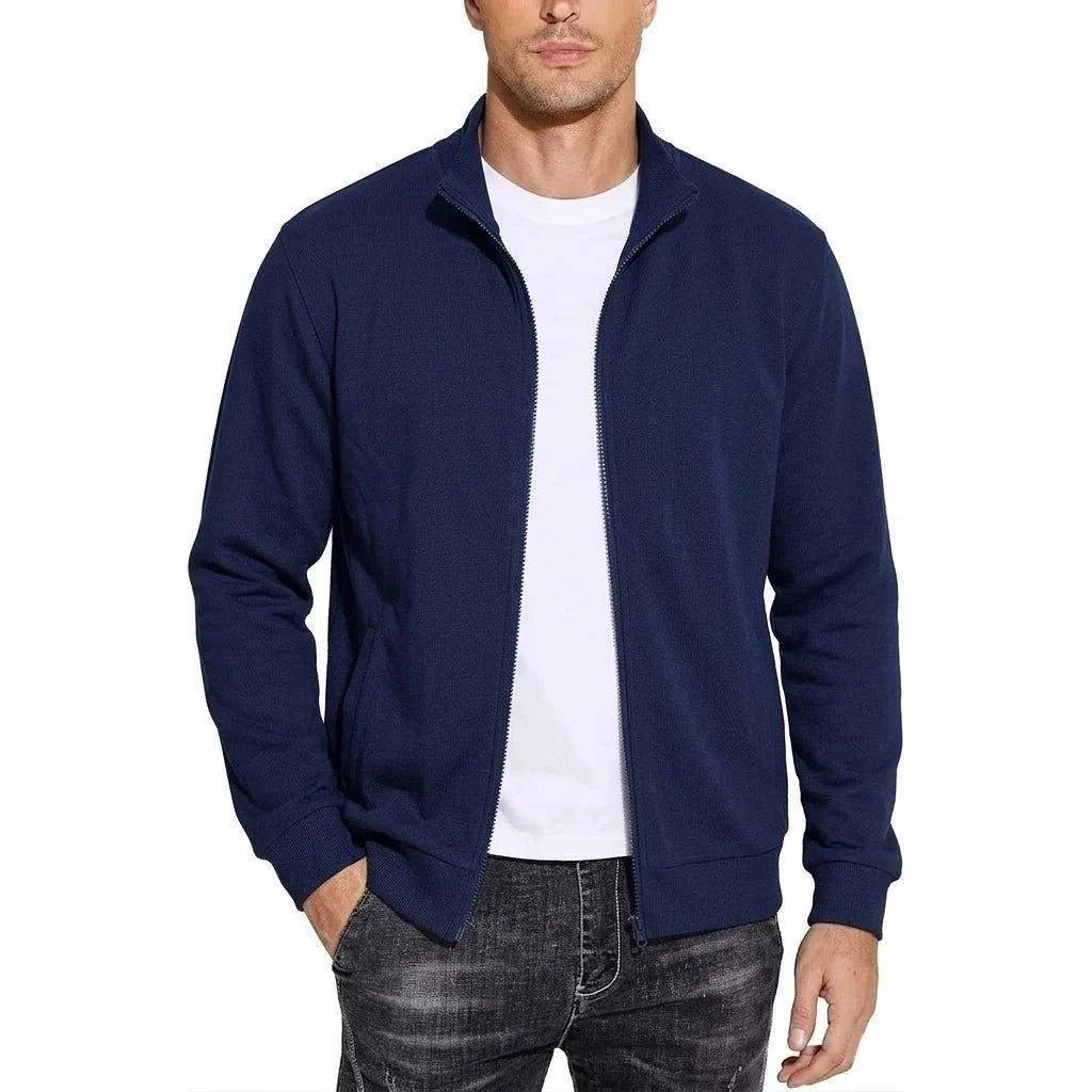 Sweatshirt Jacket Cotton Zip-Up Relaxed Fit
