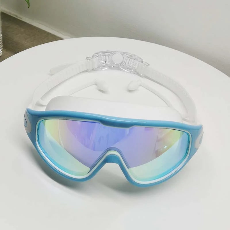 Swimming Goggles Anti-Fog 180° Wide View Adjustable Strap