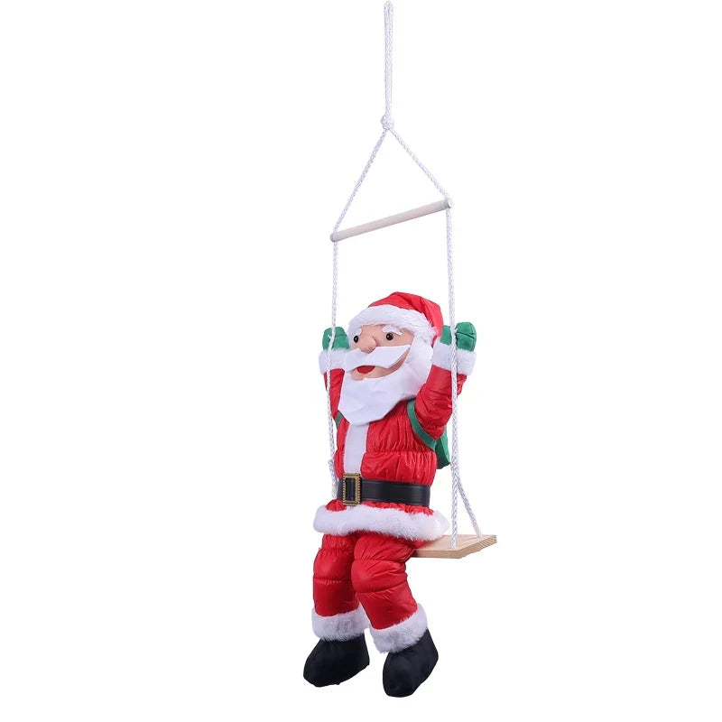 Swinging Santa Decoration Lightweight Fabric Indoor & Outdoor