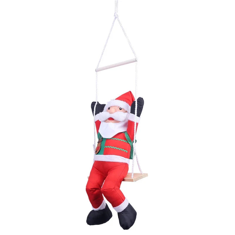 Swinging Santa Decoration Lightweight Fabric Indoor & Outdoor