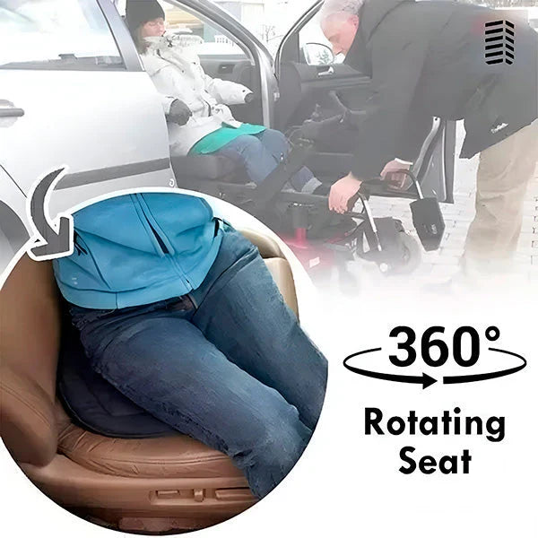 Swivel Seat Cushion 360-Degree Rotation Foam Core Non-Slip Base