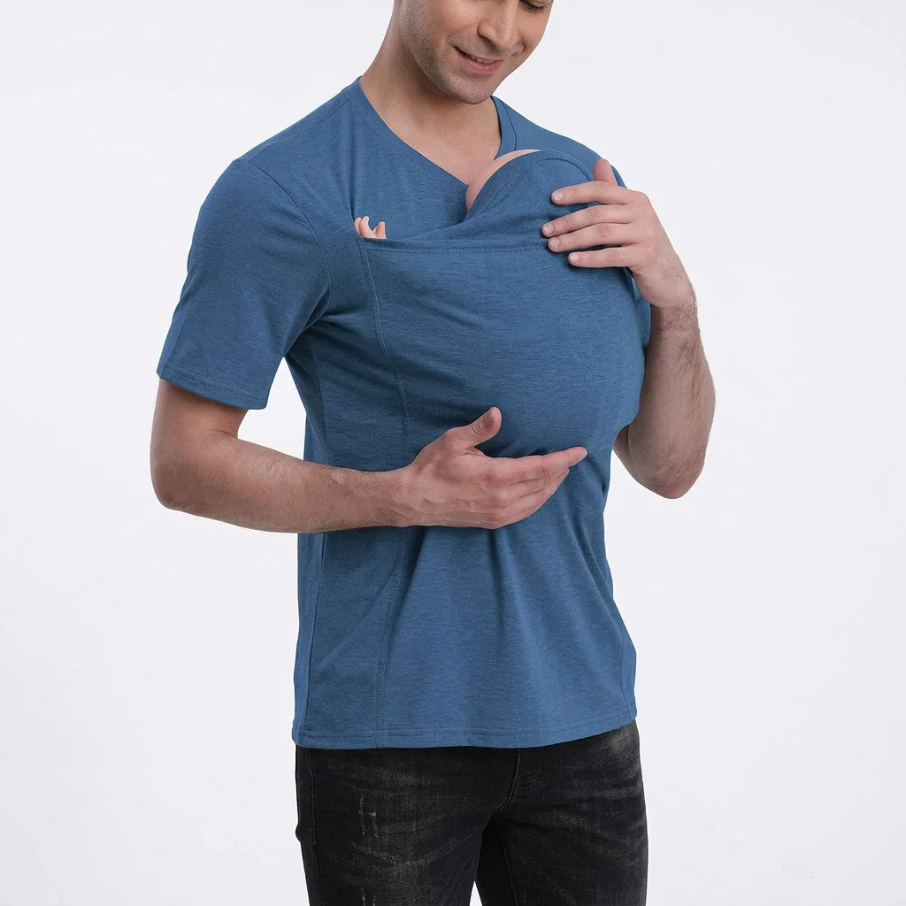 T-Shirt Skin-to-Skin Kangaroo Pocket Hands-Free