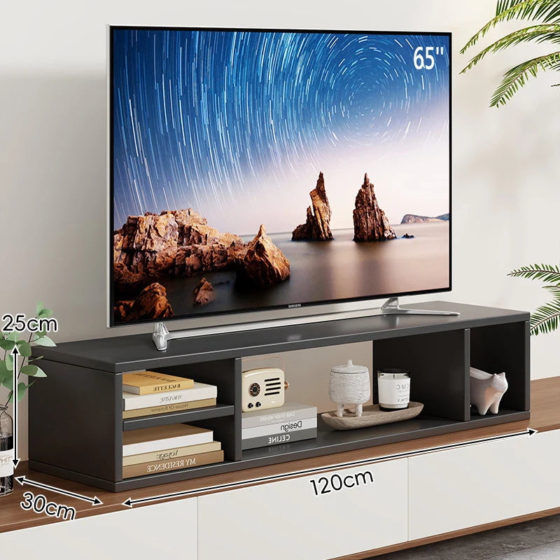 TV Stand Riser Two Open Compartments Cable Access