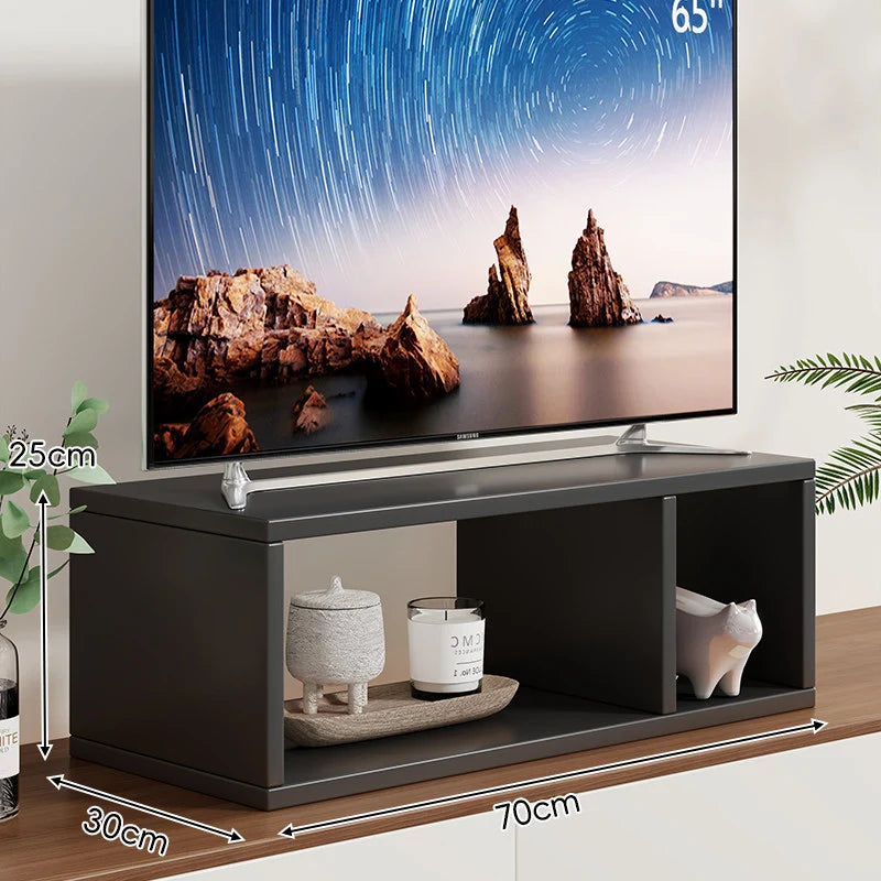 TV Stand Riser Two Open Compartments Cable Access