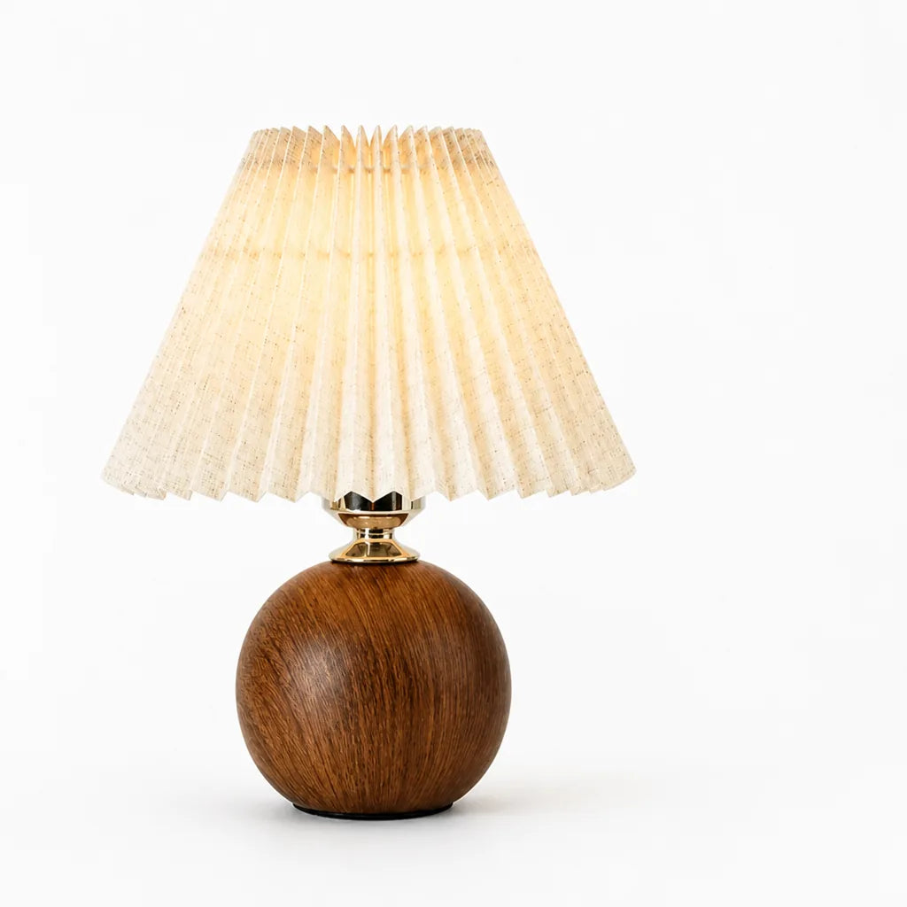 Table Lamp 3-Color Adjustable LED Pleated Shade & Metal Base