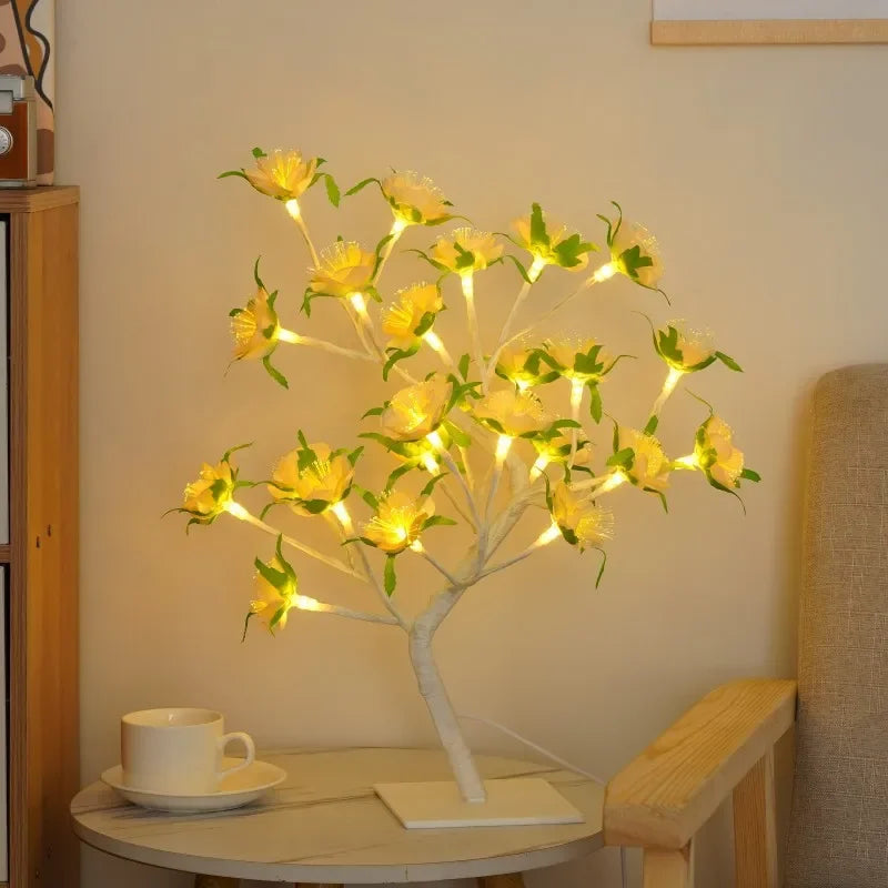 Table Lamp Branch-Inspired Warm White LED USB-Powered