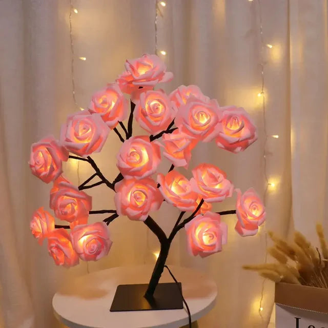 Table Lamp Branch-Inspired Warm White LED USB-Powered