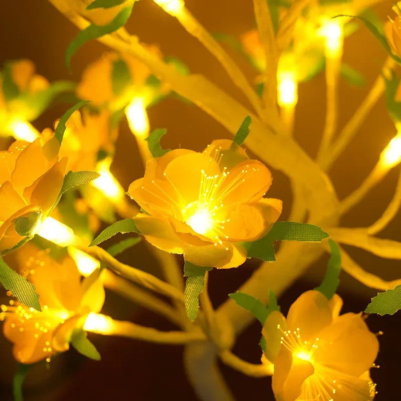Table Lamp Branch-Inspired Warm White LED USB-Powered
