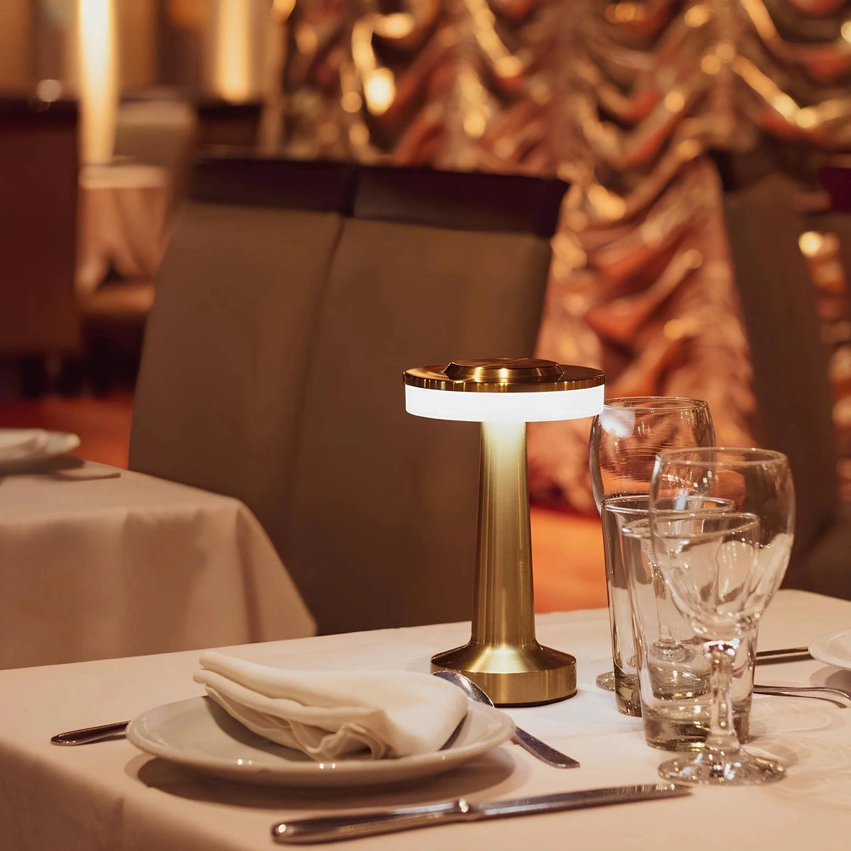 Table Lamp Cordless Metal USB Rechargeable & Dimmable