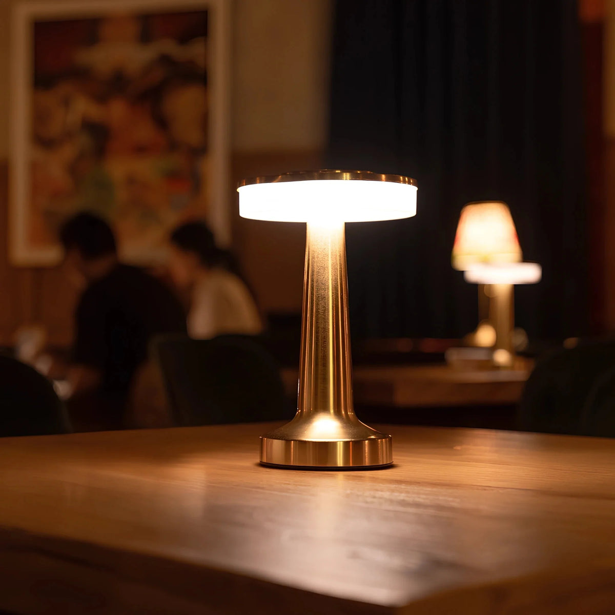 Table Lamp Cordless Metal USB Rechargeable & Dimmable