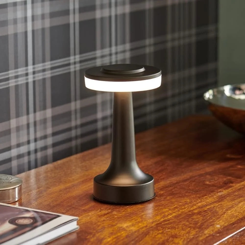 Table Lamp Cordless Metal USB Rechargeable & Dimmable